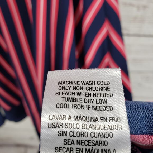 Simply Styled by Sears Women's Pink Striped Asymmetrical Dress Size 8 - Picture 8 of 13